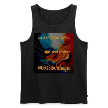 Keine Fehler - Männer Premium Bio Tank Top - Schwarz - Vorne - AI Model Male 178 light (178cm)