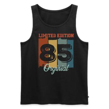 Limited Edition 85 Original – 40th Anniversary - Men's Premium Organic Tank Top - black - Front - Michal (187cm)