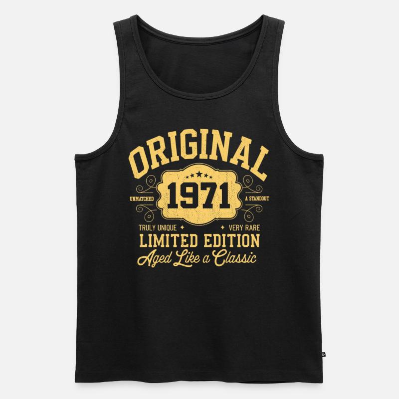 Original 1971 - Geburtstag 1971 Klassiker Edition - Männer Premium Bio Tank Top - Schwarz