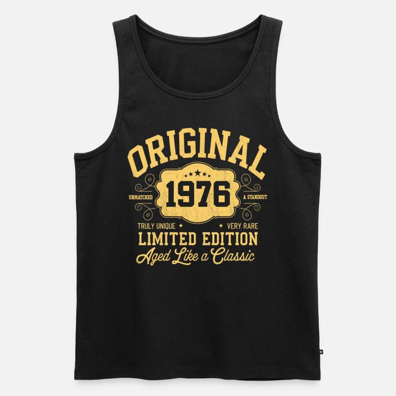 Original 1976 - Geburtstag 1976 Klassiker Edition - Männer Premium Bio Tank Top - Schwarz