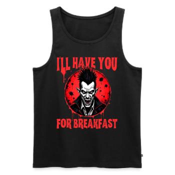 Frühstück der Untoten - Männer Premium Bio Tank Top - Schwarz - Vorne - AI Model Male 178 light (178cm)