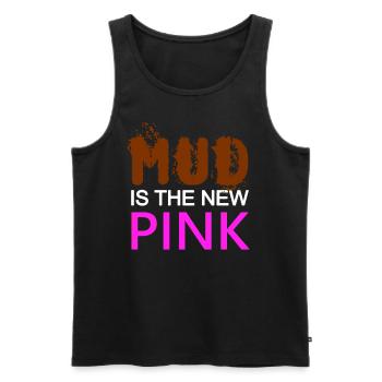 MUD est le nouveau cochon ROSE - Confiant - Sale - Débardeur bio Premium Homme - noir - Devant - Michal (187cm)