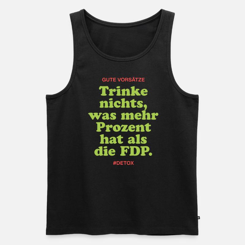 Gute Vorsätze - Männer Premium Bio Tank Top - Schwarz