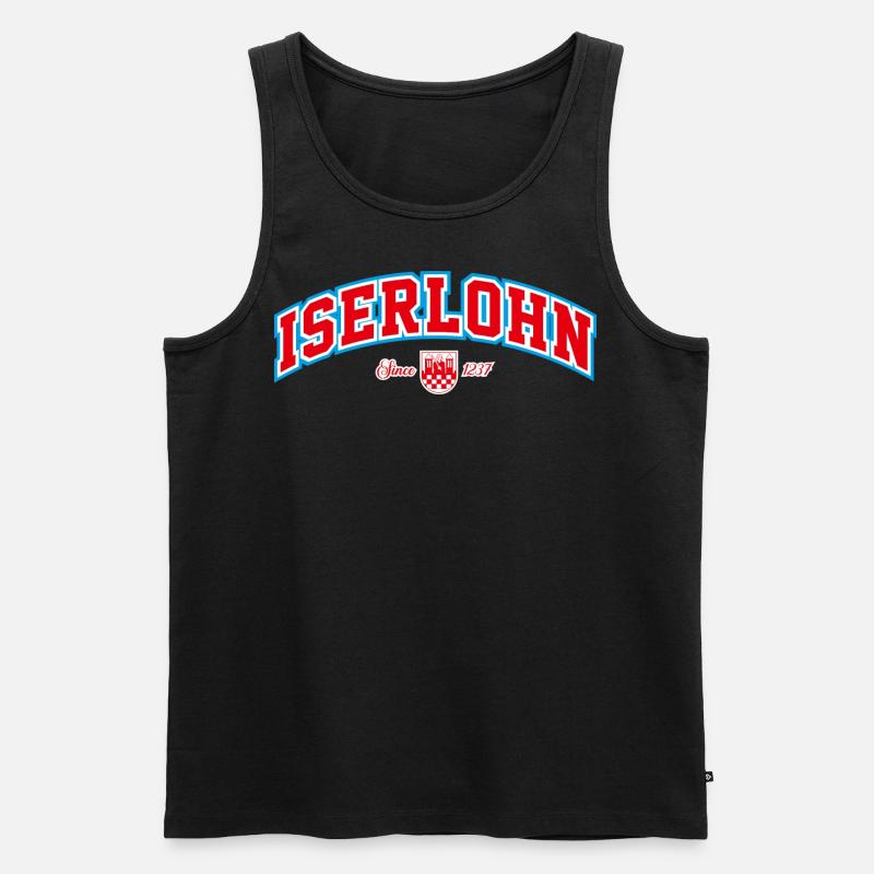 Iserlohn - Männer Premium Bio Tank Top - Schwarz