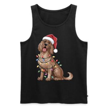 English Setter Christmas Lights Xmas Dogs Gifts - Männer Premium Bio Tank Top - Schwarz - Vorne - Michal (187cm)