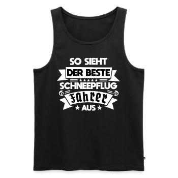 This is what the best snowplow driver looks like Fun - Men's Premium Organic Tank Top - black - Front - AI Model Male 178 light (178cm)