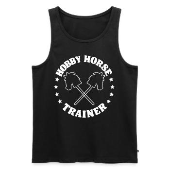 Hobby Horse Riding Trainer Funny Hobby Horsing - Men's Premium Organic Tank Top - black - Front - AI Model Male 178 light (178cm)
