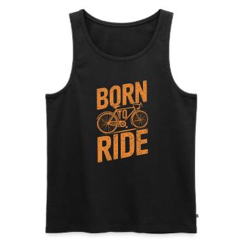 Born to Ride - Men's Premium Organic Tank Top - black - Front - AI Model Male 178 light (178cm)