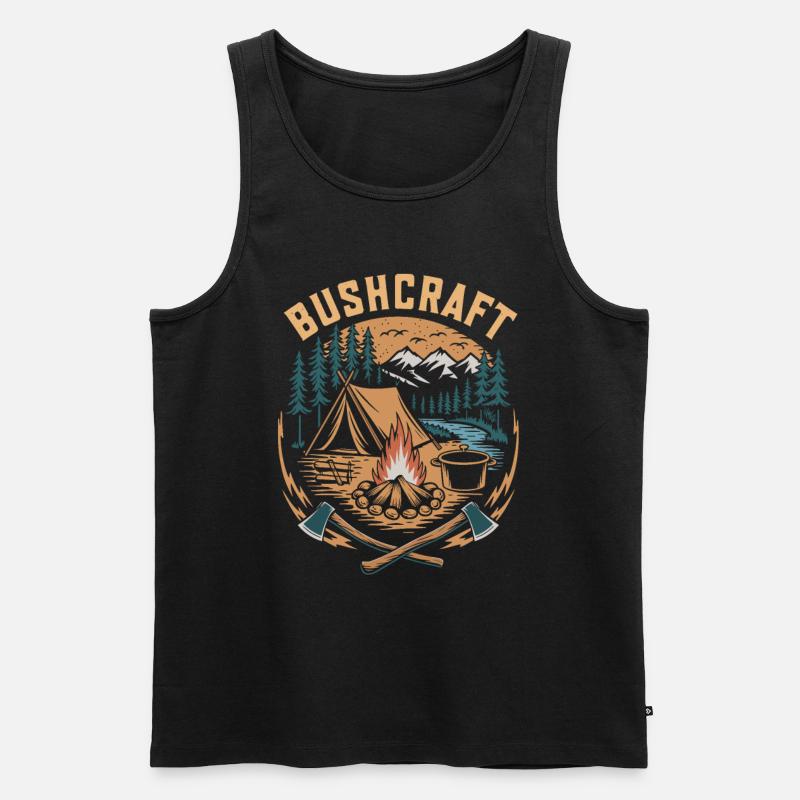 Bushcraft - Männer Premium Bio Tank Top - Schwarz