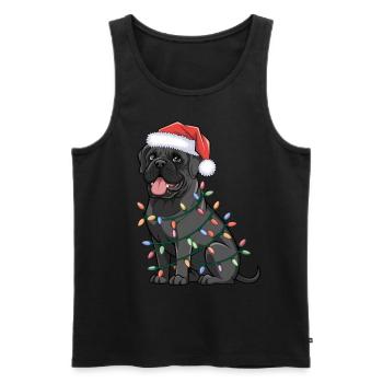 Havanese Christmas Lights Xmas Dogs Gifts - Männer Premium Bio Tank Top - Schwarz - Vorne - Michal (187cm)