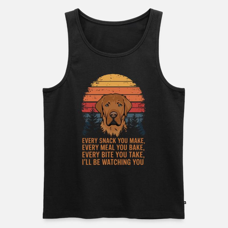 Labrador is watching you - Männer Premium Bio Tank Top - Schwarz