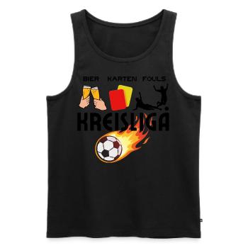 Bier Karten Fouls Kreisliga Fußball Sport - Männer Premium Bio Tank Top - Schwarz - Vorne - Michal (187cm)