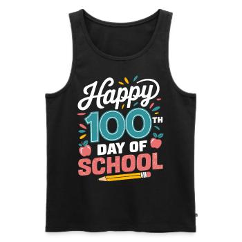 Happy 100th Day of School Colorful Costume Kids - Men's Premium Organic Tank Top - black - Front - AI Model Male 178 light (178cm)