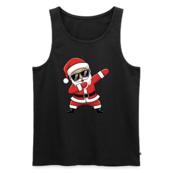 Dubbing Santa - Men's Premium Organic Tank Top - black - Front - AI Model Male 178 light (178cm)