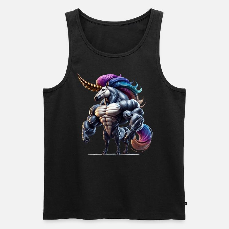 Super Einhorn - Männer Premium Bio Tank Top - undefined