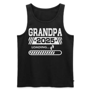 Opa 2025 loading - Männer Premium Bio Tank Top - Schwarz - Vorne - AI Model Male 178 light (178cm)