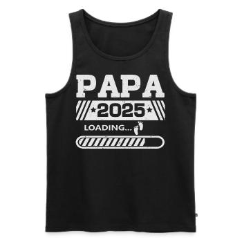 Papa 2025 loading - Männer Premium Bio Tank Top - Schwarz - Vorne - AI Model Male 178 light (178cm)