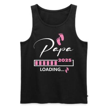 Papa 2025 loading - Männer Premium Bio Tank Top - Schwarz - Vorne - AI Model Male 178 light (178cm)