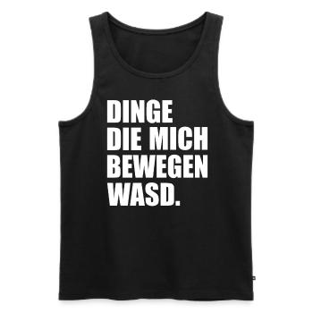 Things That Move Me WASD Funny - Men's Premium Organic Tank Top - black - Front - Michal (187cm)