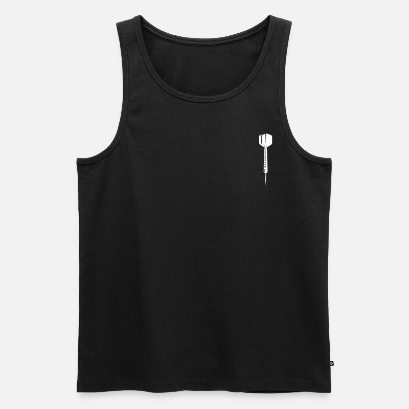 Minimal Dart - Männer Premium Bio Tank Top - Schwarz