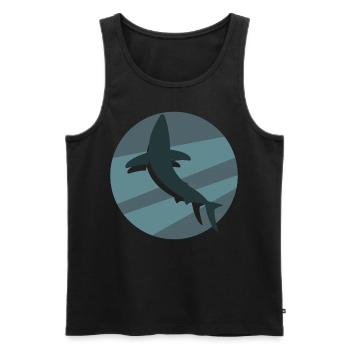 Shark - Männer Premium Bio Tank Top - Schwarz - Vorne - AI Model Male 178 light (178cm)