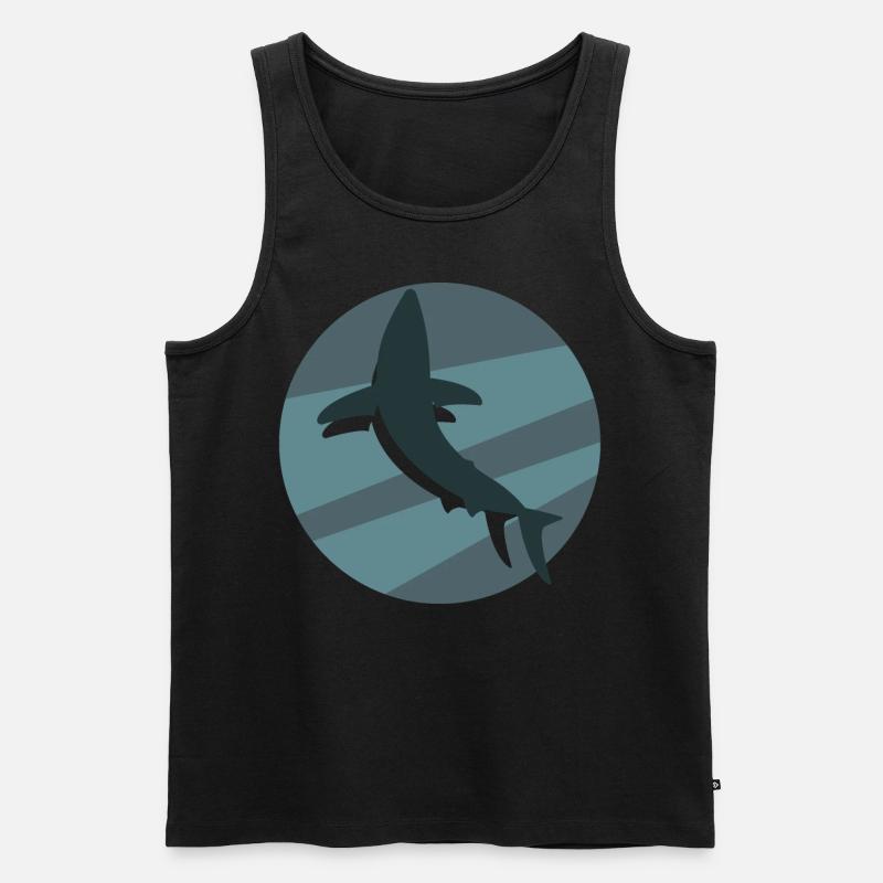 Shark - Männer Premium Bio Tank Top - Schwarz