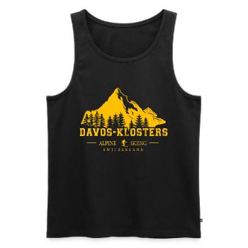 Davos Klosters Ski Resort Swiss Alps Souvenir - Männer Premium Bio Tank Top - Schwarz - Vorne - AI Model Male 178 light (178cm)