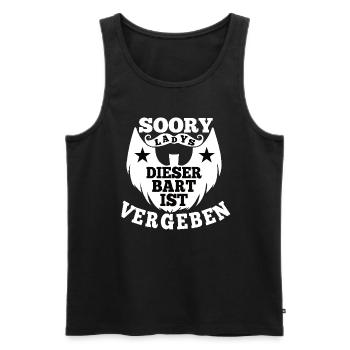 Lustig Valentinstag - Männer Premium Bio Tank Top - Schwarz - Vorne - AI Model Male 178 light (178cm)