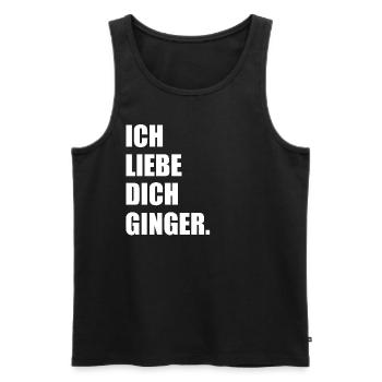 Drôle de Saint-Valentin - Débardeur bio Premium Homme - noir - Devant - AI Model Male 178 light (178cm)