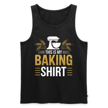 C’est mon Baking Bake Bakery Gifts - Débardeur bio Premium Homme - noir - Devant - Michal (187cm)