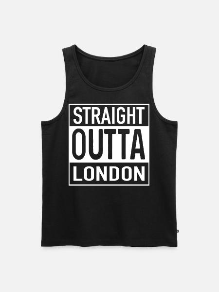 Straight OUTTA LONDON - Men's Premium Organic Tank Top - black