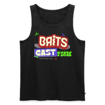 Angeln Lustiger Spruch Angler Fische Geschenk - Männer Premium Bio Tank Top - Schwarz - Vorne - Michal (187cm)