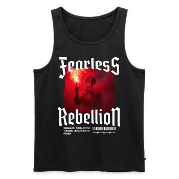 Tendance Rebel Streetwear Bengalo Pyro Streetwear - Débardeur bio Premium Homme - noir - Devant - AI Model Male 178 light (178cm)