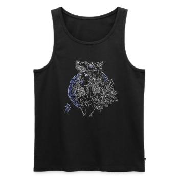 Schildmaid - Männer Premium Bio Tank Top - Schwarz - Vorne - AI Model Male 178 light (178cm)
