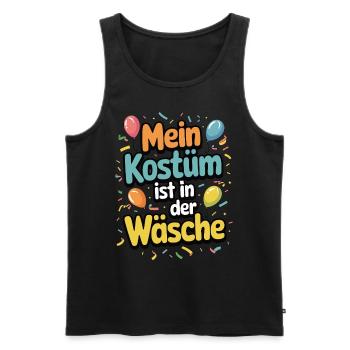 Mein Kostüm ist in der Wäsche - Männer Premium Bio Tank Top - Schwarz - Vorne - Michal (187cm)