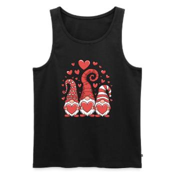 Love Gnomes - Männer Premium Bio Tank Top - Schwarz - Vorne - AI Model Male 178 light (178cm)