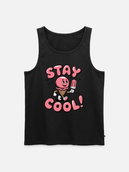 Stay cool Mascot - Men's Premium Organic Tank Top - black