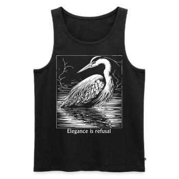Black and White Graphic Design T-Shirt – Minimalist - Men's Premium Organic Tank Top - black - Front - Michal (187cm)