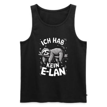 Ich hab kein E-lan Faultier - Männer Premium Bio Tank Top - Schwarz - Vorne - AI Model Male 178 light (178cm)