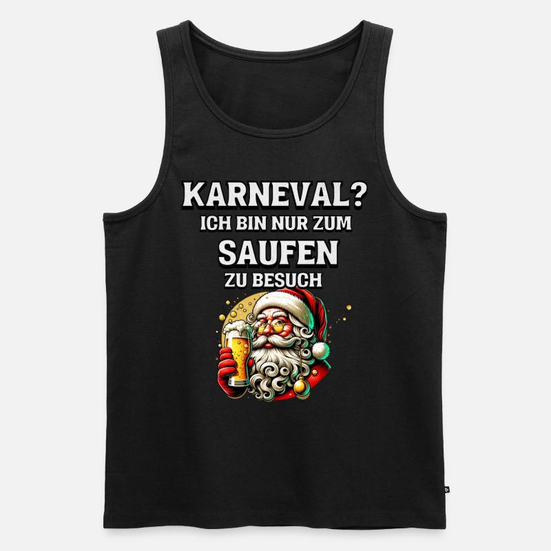 Karneval Humor - Männer Premium Bio Tank Top - Schwarz