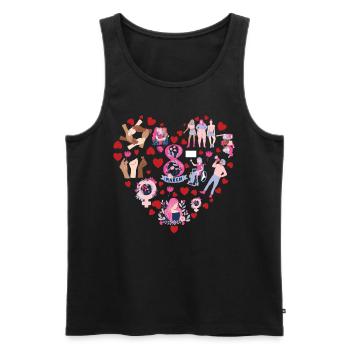 International Women's Day 2025 March 8 - Men's Premium Organic Tank Top - black - Front - AI Model Male 178 light (178cm)