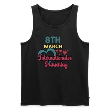 Internationaler Frauentag - Männer Premium Bio Tank Top - Schwarz - Vorne - Michal (187cm)