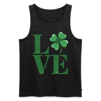 Shamrock Love St. Patrick's Day Irish Pride kids - Männer Premium Bio Tank Top - Schwarz - Vorne - Michal (187cm)