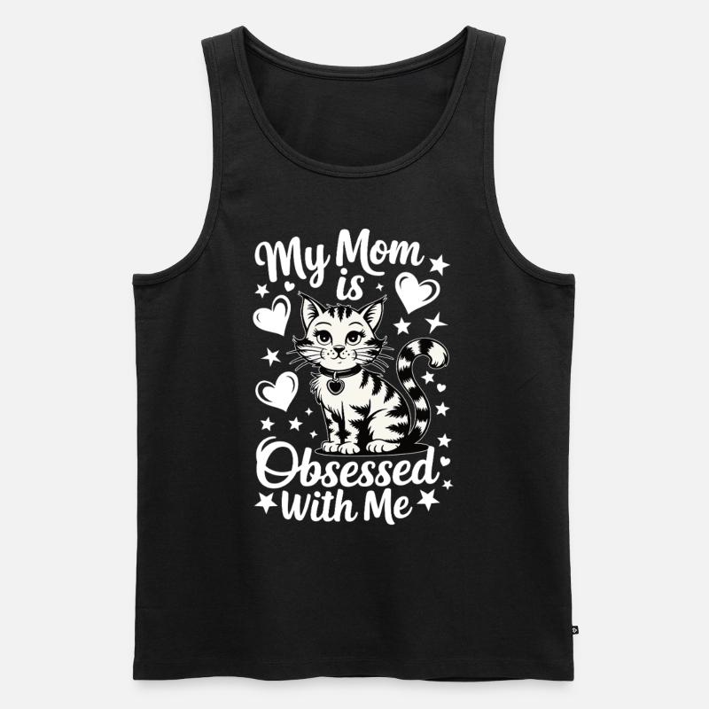 Ma mère est obsédée par moi - le design de chat - Débardeur bio Premium Homme - noir