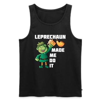 Leprechaun m’a fait le faire - Débardeur bio Premium Homme - noir - Devant - Michal (187cm)