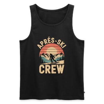 Apres Ski Crew - Männer Premium Bio Tank Top - Schwarz - Vorne - Michal (187cm)