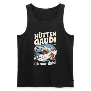 Hütten Gaudi Lustiges Ski - Männer Premium Bio Tank Top - Schwarz - Vorne - Michal (187cm)
