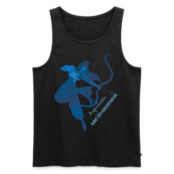 🏹 Bogenschießen: Kunst der Konzentration. @Rama - Männer Premium Bio Tank Top - Schwarz - Vorne - Michal (187cm)