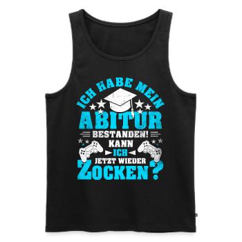 Abitur Abi Abschluss Schule Gamer Gaming Geschenk - Männer Premium Bio Tank Top - Schwarz - Vorne - Michal (187cm)