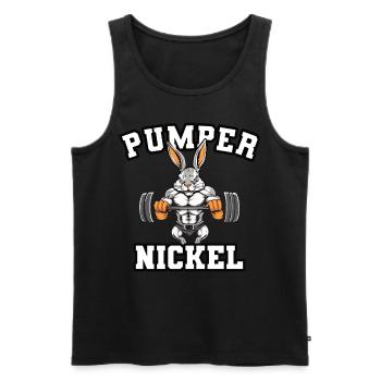 Pumper Nickel Lustiges Oster - Männer Premium Bio Tank Top - Schwarz - Vorne - Michal (187cm)